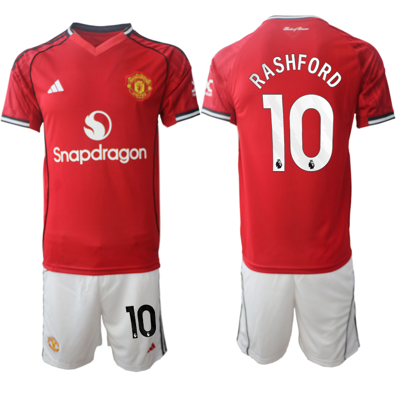 Men 2025-2026 Club Manchester United home Red #10 Soccer Jersey